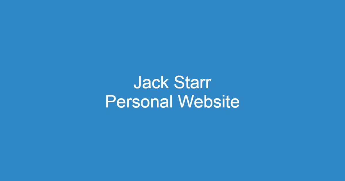 Home | Jack Starr